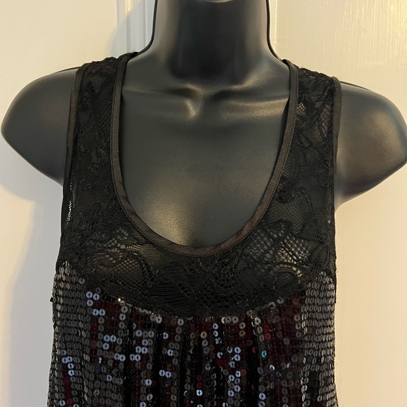 Wild Cat Black Sequin & Lace Mini Dress – Size M - Picture 3 of 4